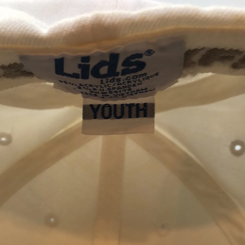 Lids Flexfit Cream Color Baseball Cap Blue Embroidery Munchkin Youth One Size